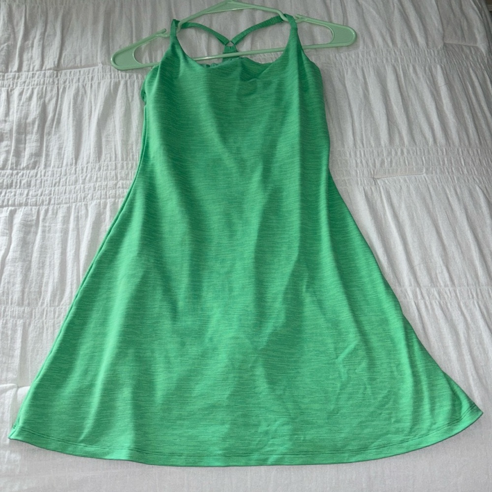 outdoor voices green exercise dress